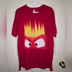 Inside Out Anger T-Shirt Red Men's XL 100% Cotton Bella+Canvas